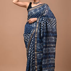 Maheshwari Block Print Saree08