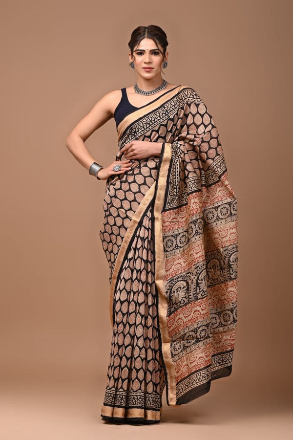 Maheshwari Block Print Saree09