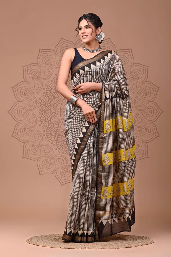 Maheshwari Block Print Saree02