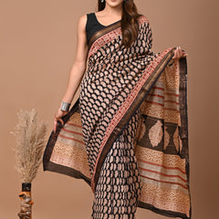 Maheshwari Block Print Saree 01